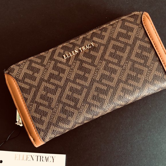 Ellen Tracy Handbags - ELLEN TRACY Wallet Logo Print Design NWT